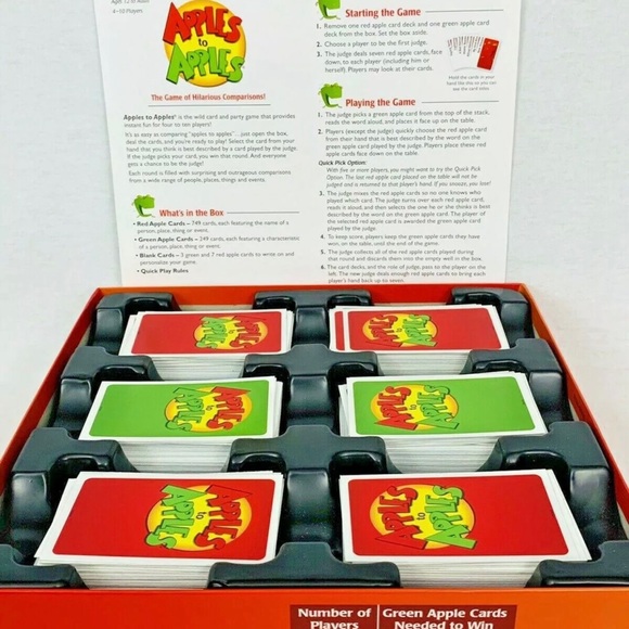 APPLES TO APPLES Party Box 12+ Family Card Game 2007 MATTEL N1384 COMPLETE CIB - Picture 4 of 13